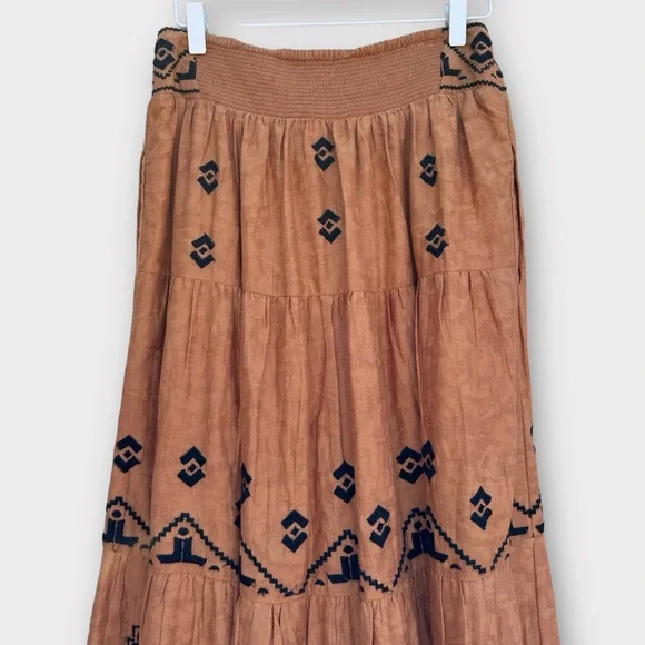 Anthropologie Bohemian Tiered Midi Skirt - Picture 11 of 13
